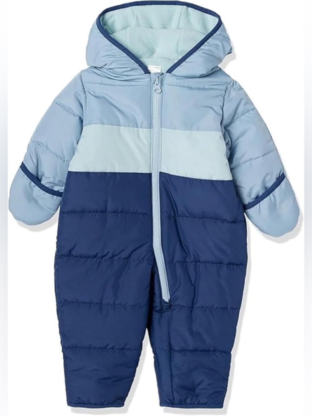 Carter's Blue Colorblock Puffer One-Piece Water Proof Snowsuit
